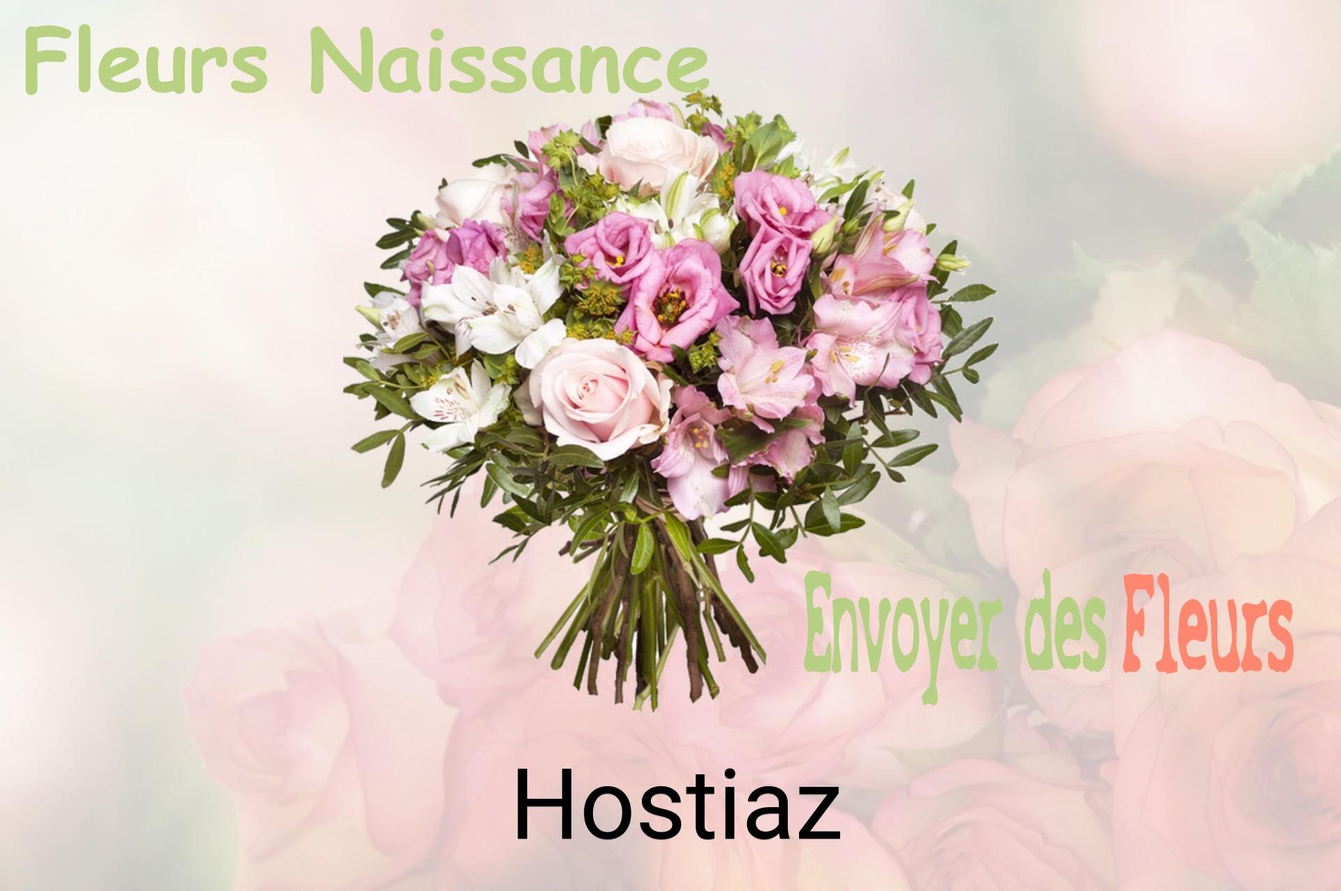 Bouquet de fleurs de naissance livré à Hostiaz