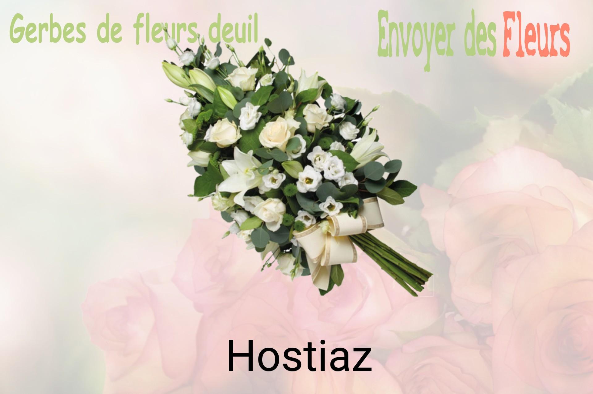 Gerbe de fleurs de deuil livrée à Hostiaz